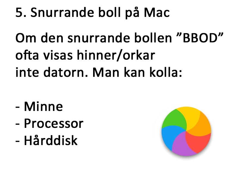 Mac macOS OSX Snurrande boll